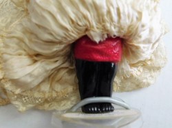 5 inch black red japan celloid feet